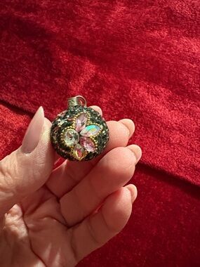 Floral Crystal Pavé Pendant Pink Multicolor Swarovski Crystal jingles